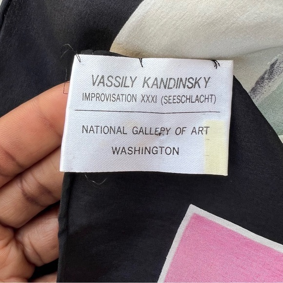 Wassily‎ Kandinsky Composition VIII Handpainted Scarf - 100% Silk - Picture 4 of 12